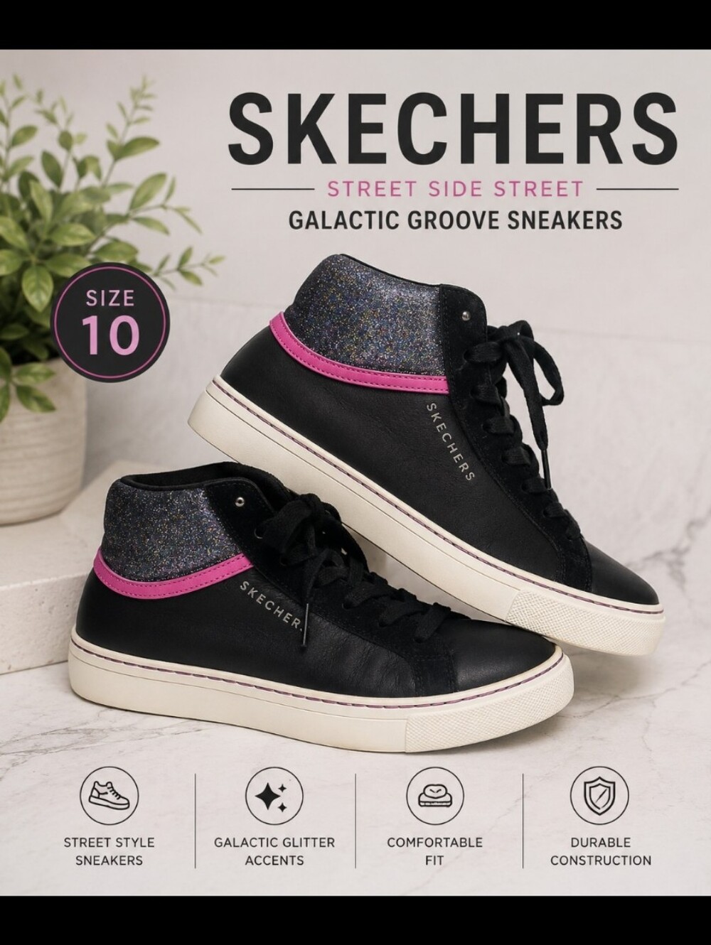 SKECHER Street Side Street - Galactic Groove Sneakers 10